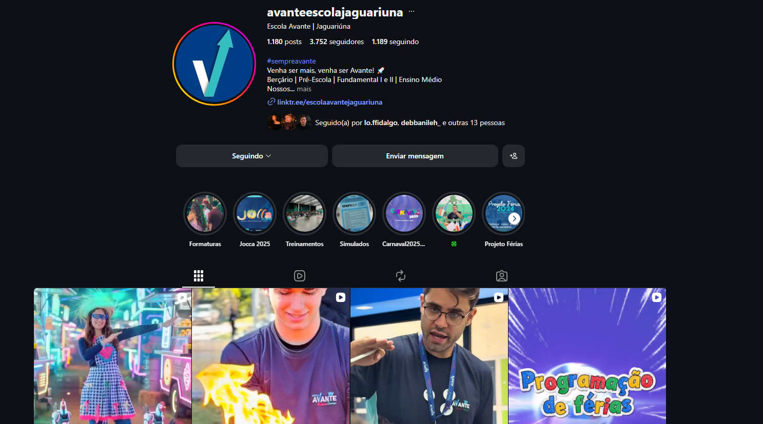 Perfil de Escola Avante Jaguariúna